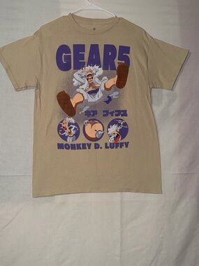 Ripple Junction Beige Tee with Purple Luffy Graphic